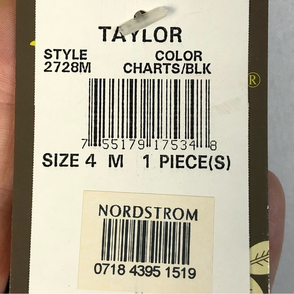 Taylor Chartreuse Green & Black Watercolor A-Line Knee Length Dress 4 — image 5 of 5